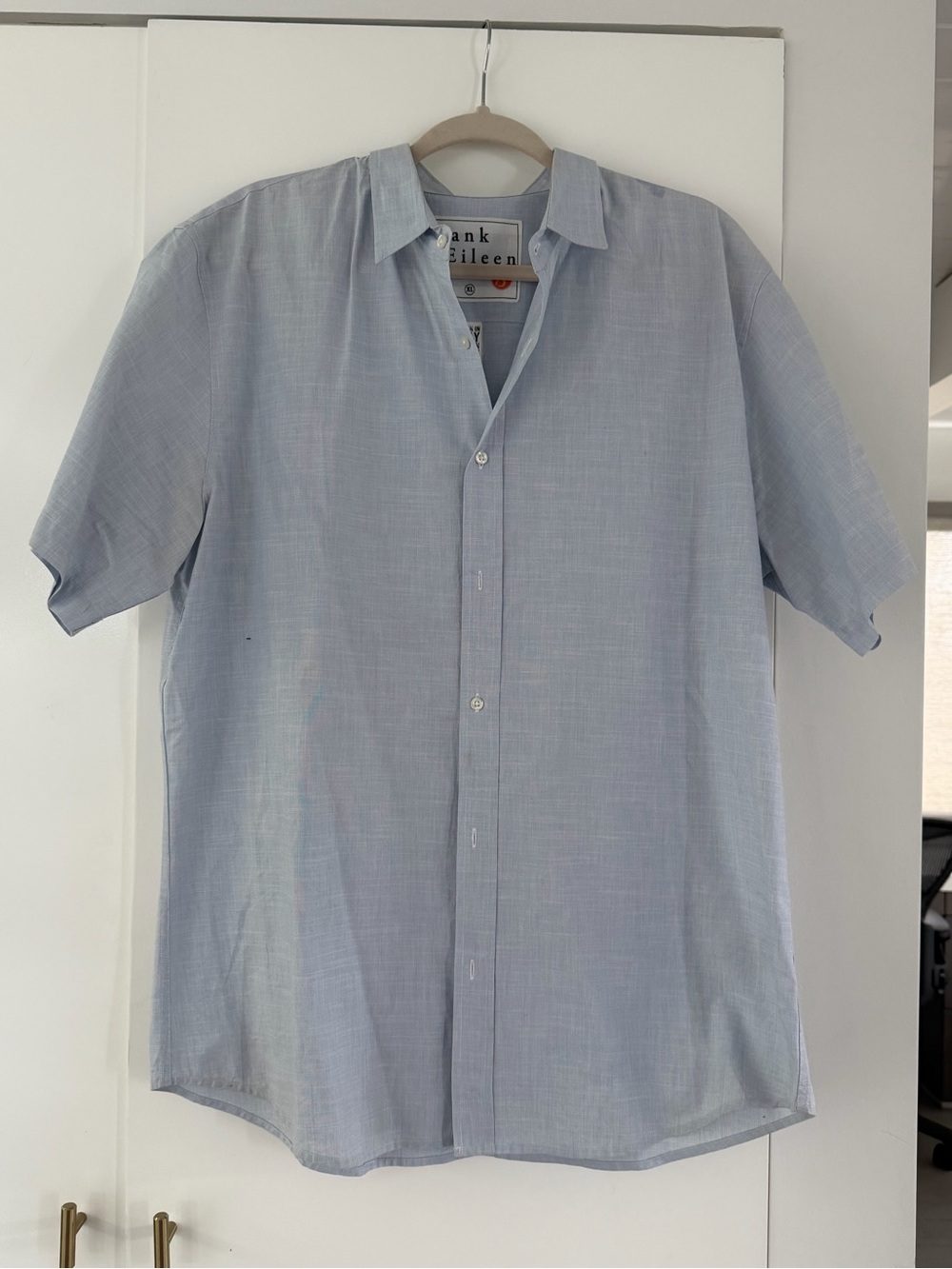 Frank & Eileen Pale Blue Short Sleeve Button-Down Shirt